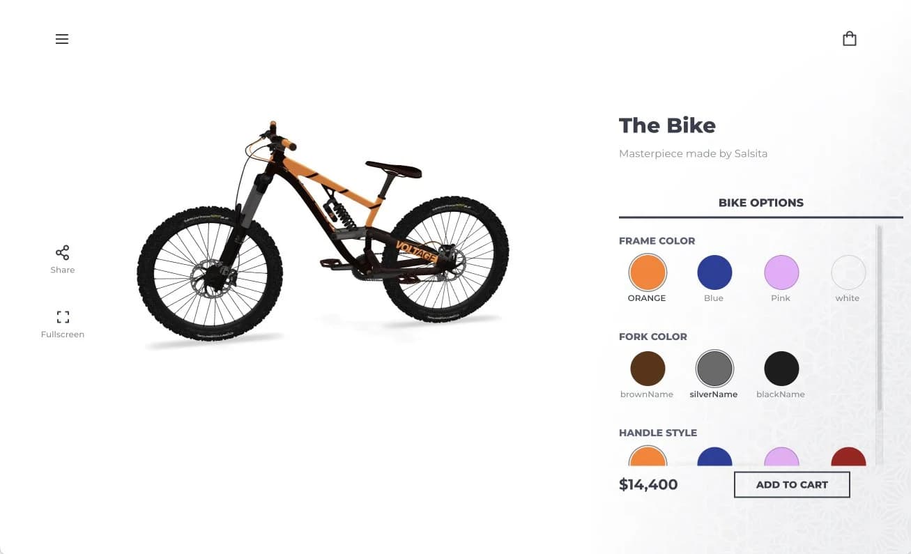 3D Bike Configurator