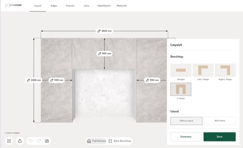 3D Countertop Configurator