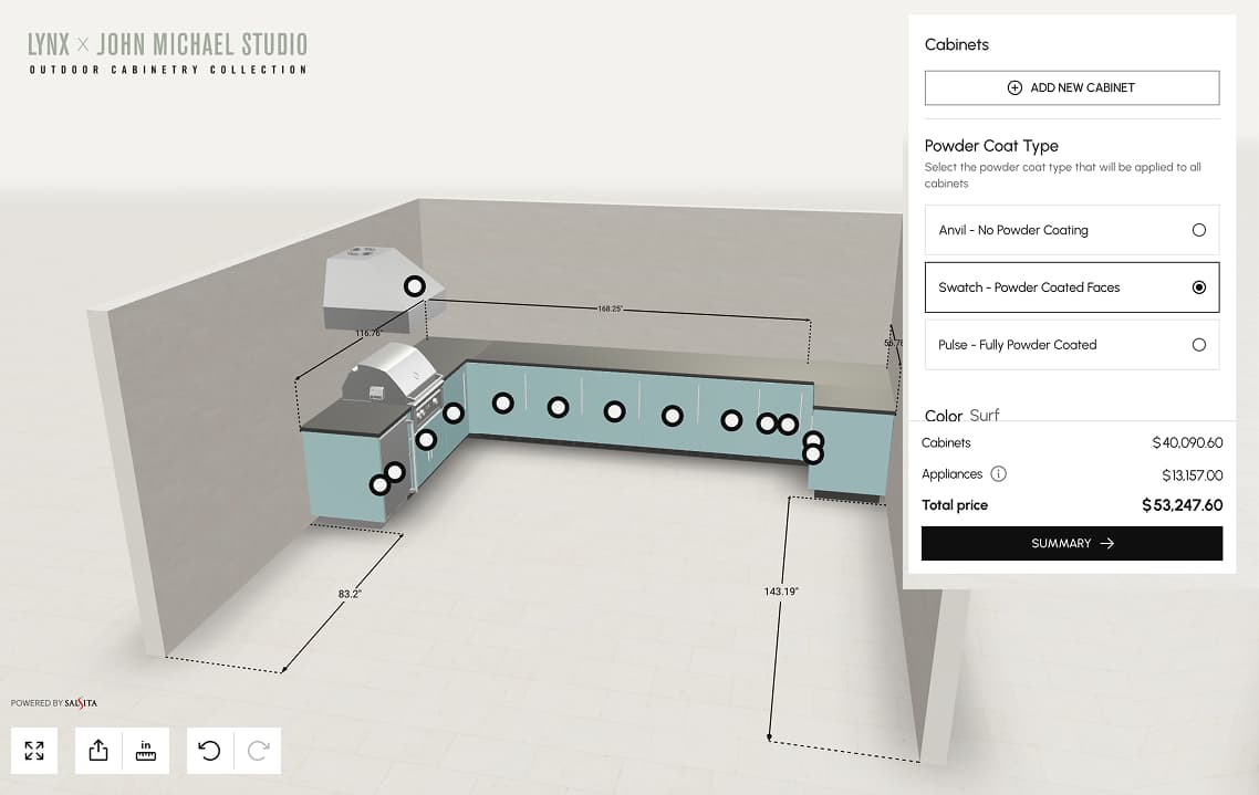 3D Outdoor Cabinets Configurator