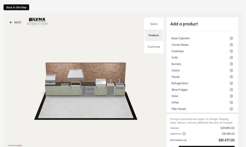 3D Outdoor Kitchen Configurator