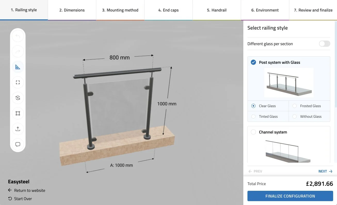3D Railing Configurator