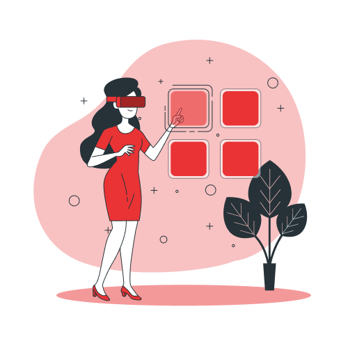 Augmented Reality furniture shopping illustration
