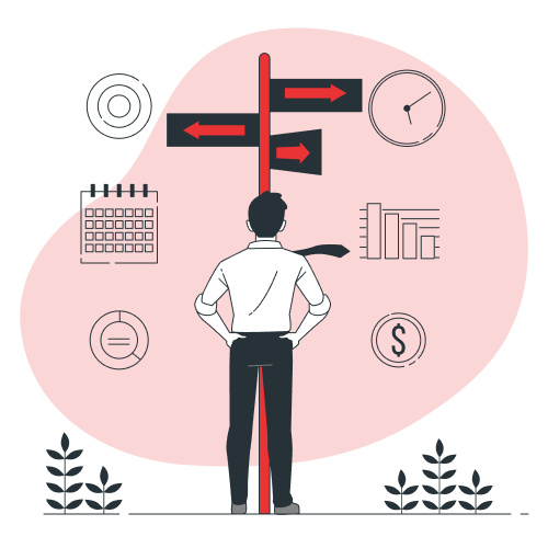 Digital transformation roadmap illustration