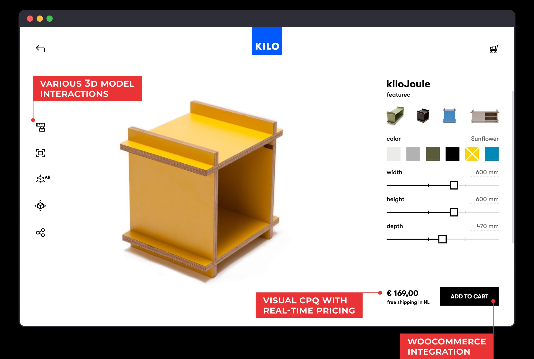KILO 3D Configurator with CPQ