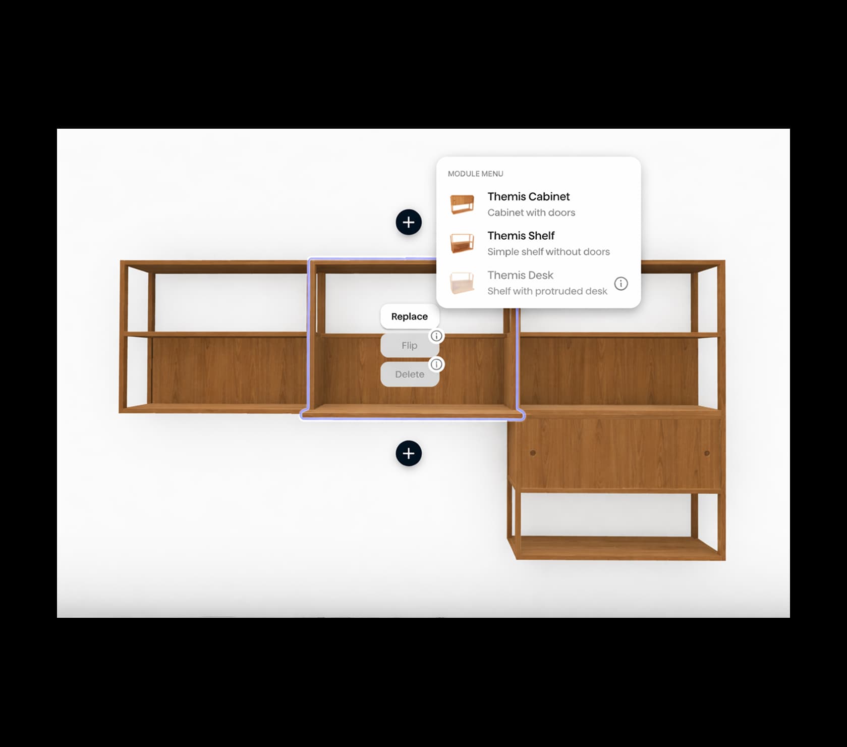 Modular furniture 3D configurator