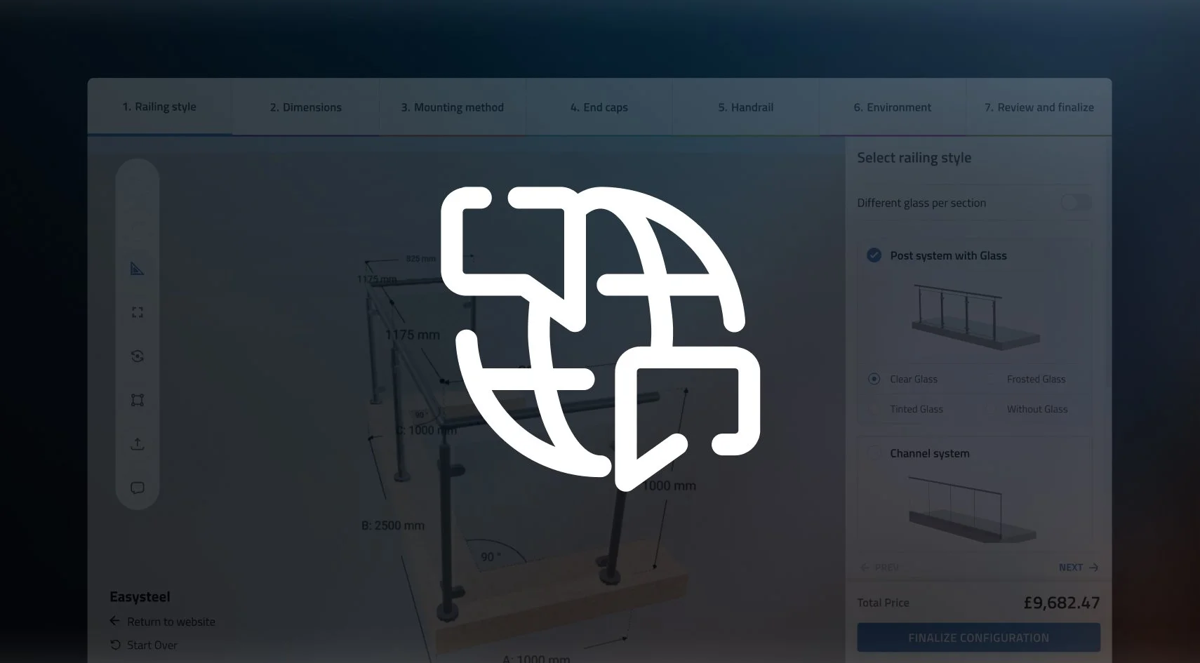 Multi-language 3D configurator with localized interface