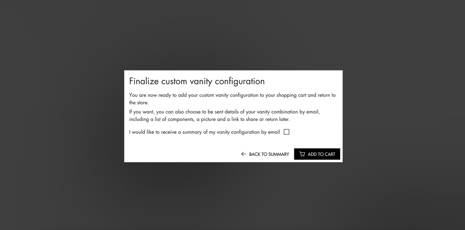Shopify integration showing add-to-cart flow