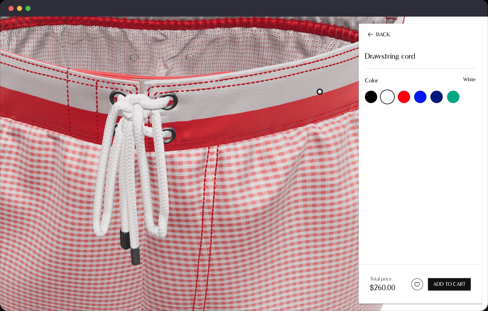High-fidelity 3D rendering of custom Sunlife Beachwear swimwear