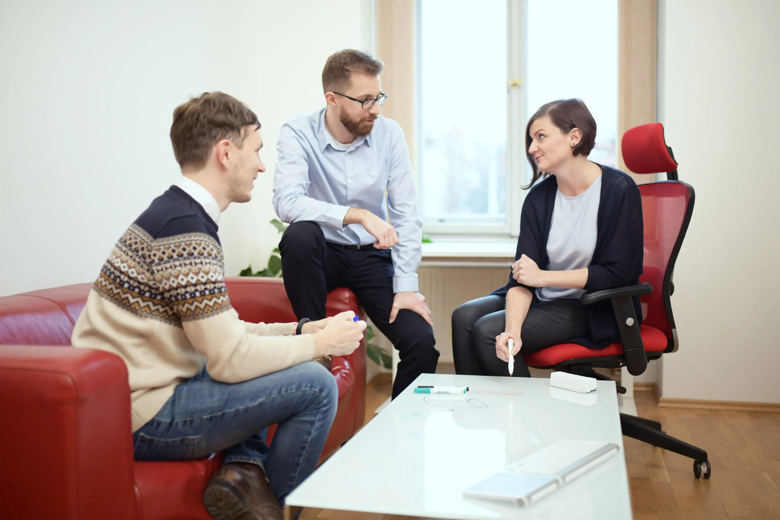 Salsita team collaborating on the conversational configurator