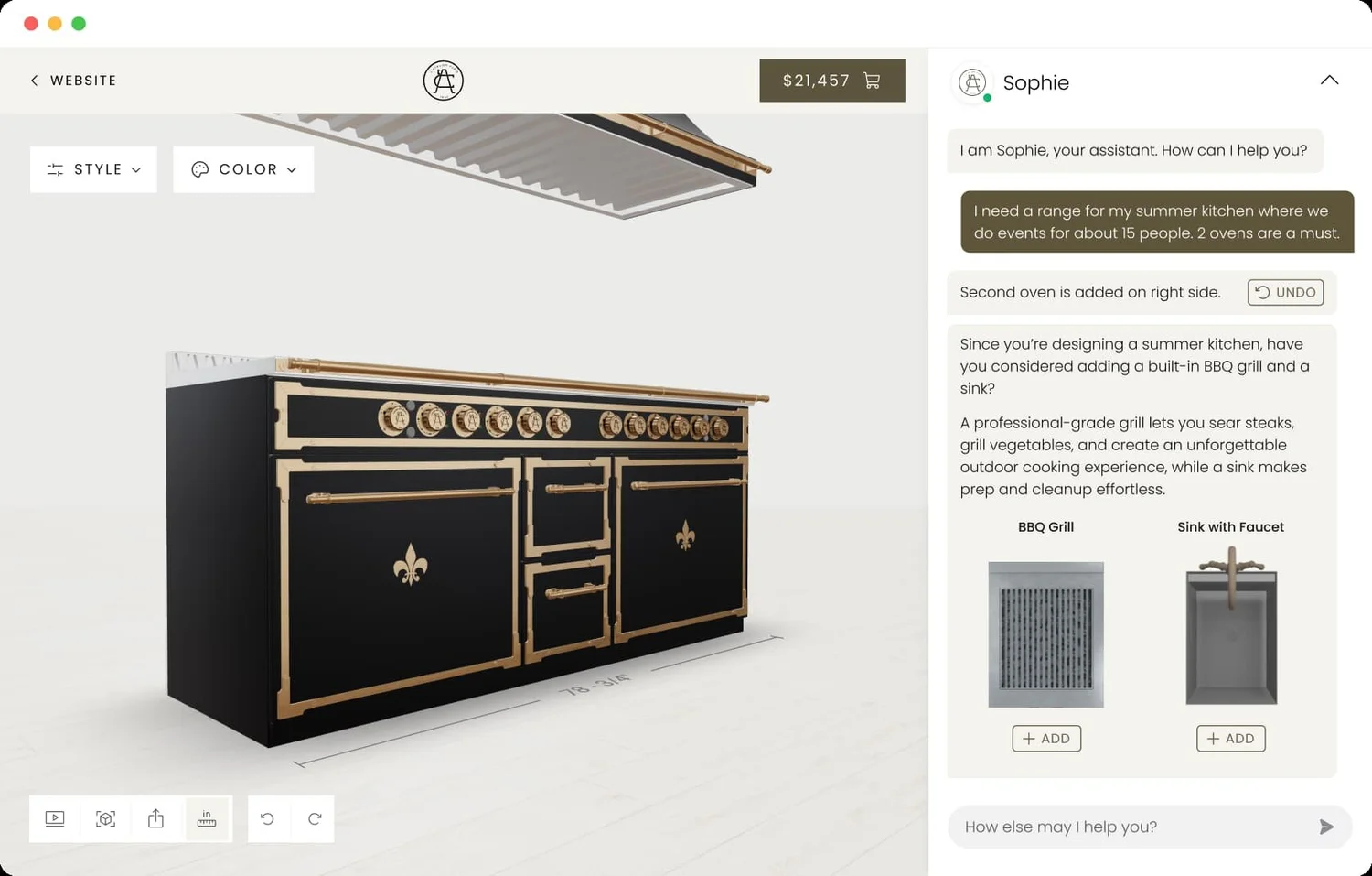 L'Atelier Paris kitchen configurator