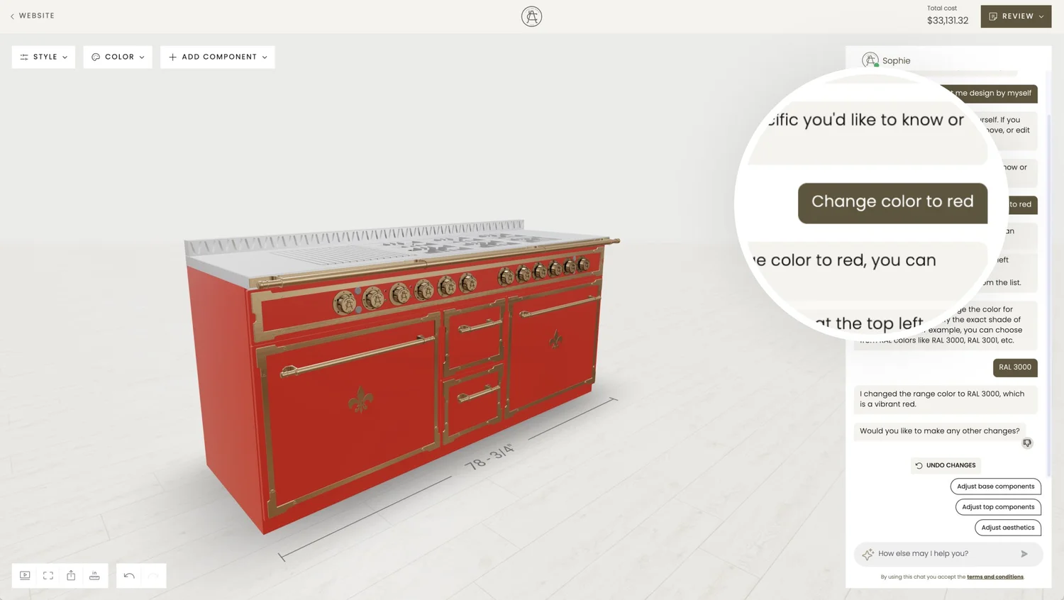 Conversational UI – Salsita 3D Configurator